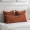 2-Pack Rust Boho Decorative Throw Pillow Covers 18x18 Inch (45x45 cm), Soft Corduroy Patchwork Textured Cushion Cases for Couch, Bed, Sofa, Farmhouse Fall Home Decor